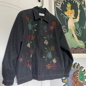 floral detailed jacket